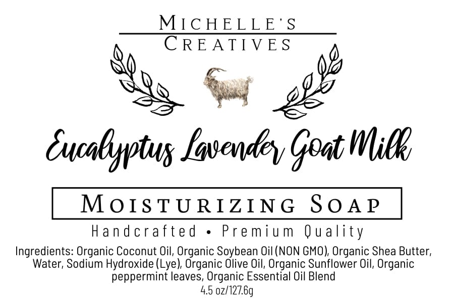 Michelle's Creatives Bar Soap Eucalyptus Lavender Goat Milk Bar Soap EUCALP-LAV-BAR