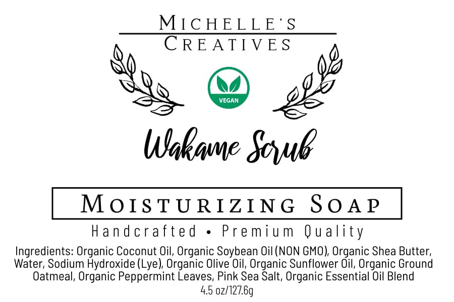 Michelle's Creatives Bar Soap Full Size Bar (4.5 oz) Aprox. Wakame Seaweed