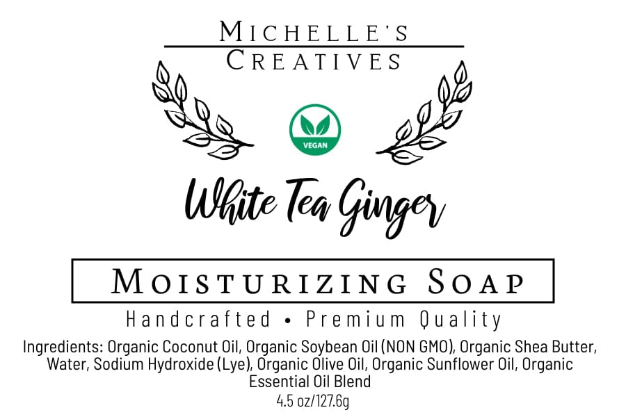 Michelle's Creatives Bar Soap White Tea Ginger Soap Bar WHITE-TEA-GINGER
