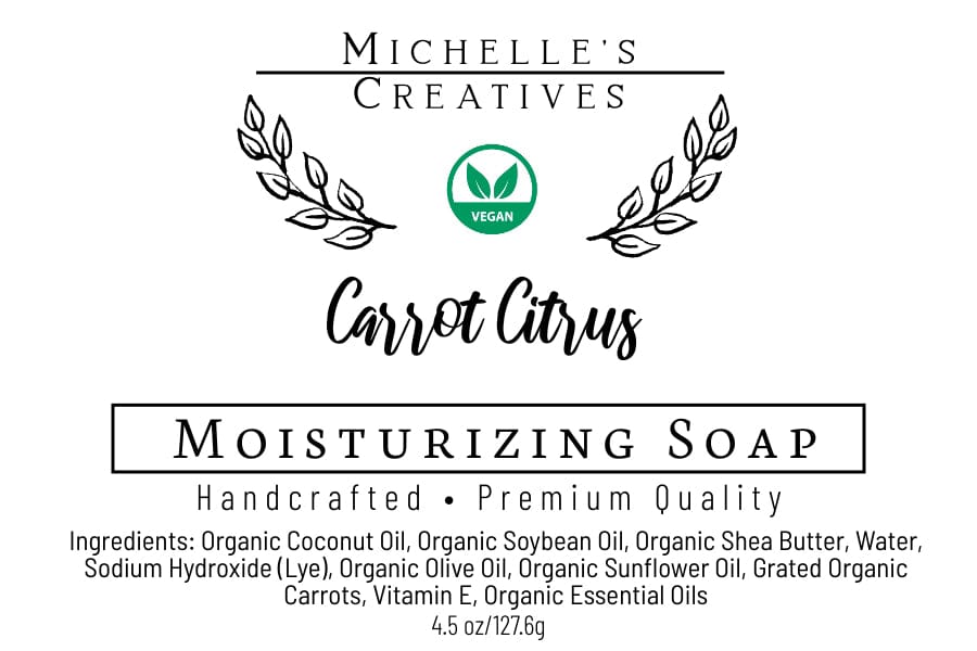 Michelle's Creatives Carrot Citrus Bar Soap CARROTCITRUS