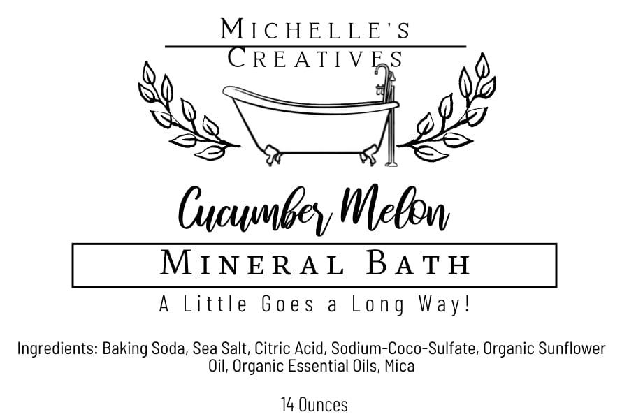 Michelle's Creatives Mineral Bath Salts MELON-CUCUM-BATH
