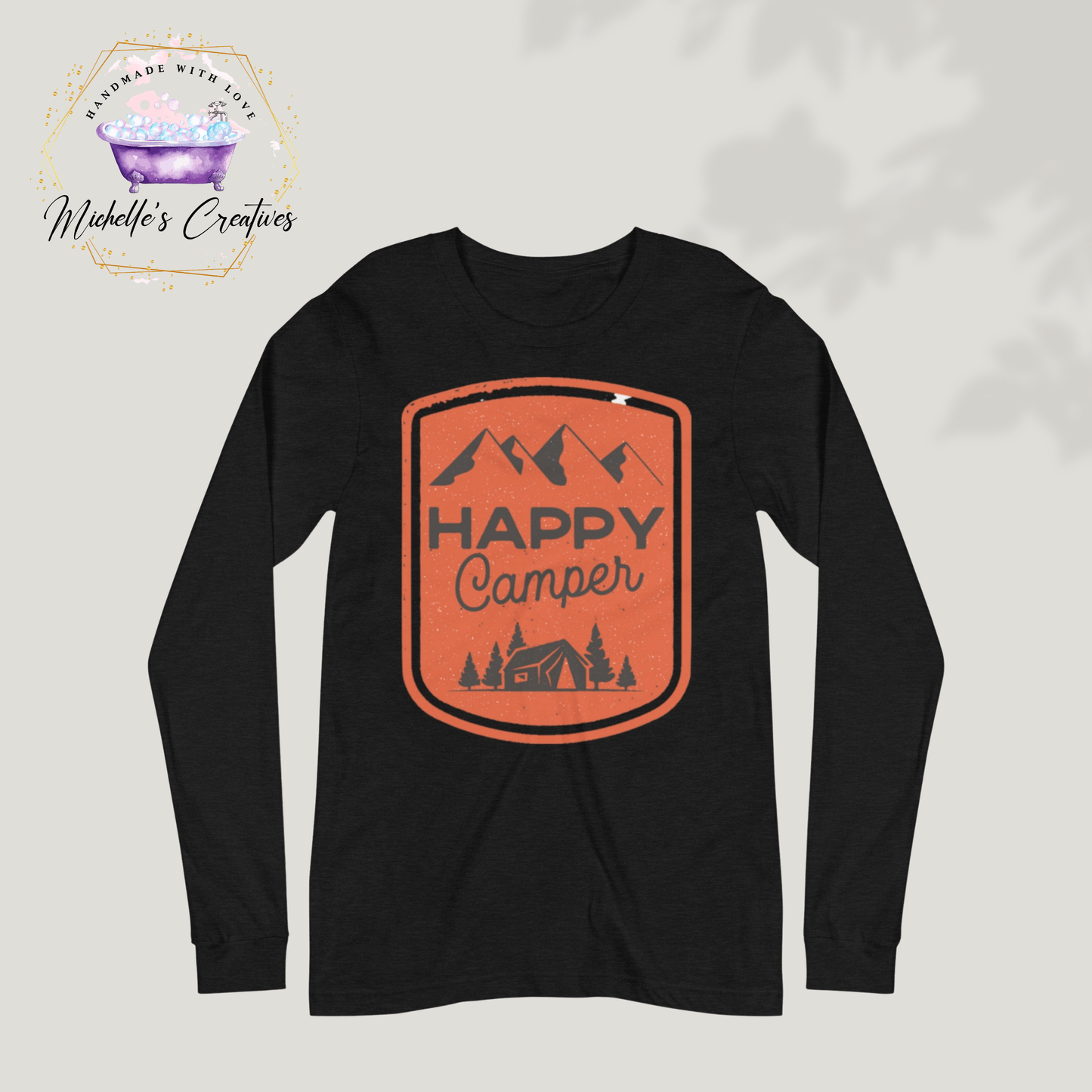 Michelle's Creatives XS Happy Camper Unisex Long Sleeve Tee 1889040_12932